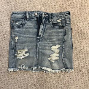 Light wash denim skirt